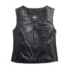 Women's Zip Front Leather Vest