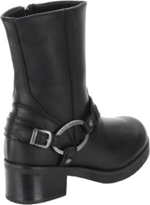 Women's Christa Black 8-Inch Harness Boots, 2-Inch Heel 