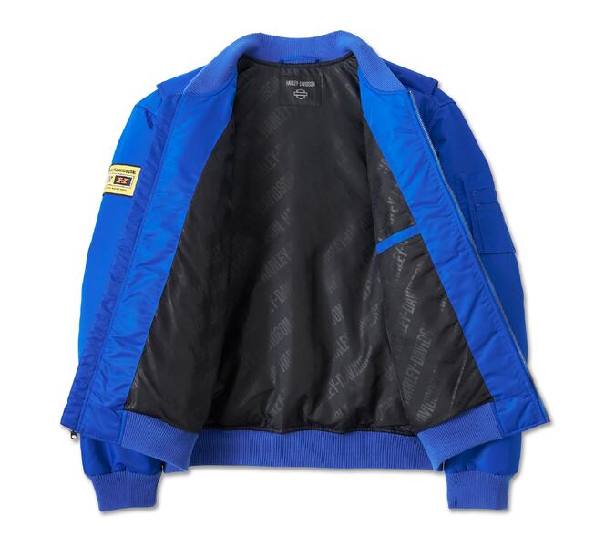 Harley-Davidson Crank Bomber Jacket Blue - Image 4