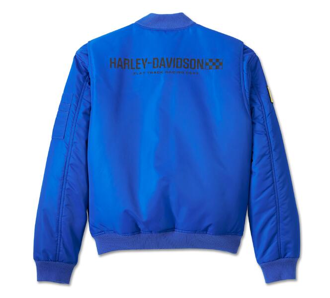 Harley-Davidson Crank Bomber Jacket Blue - Image 3