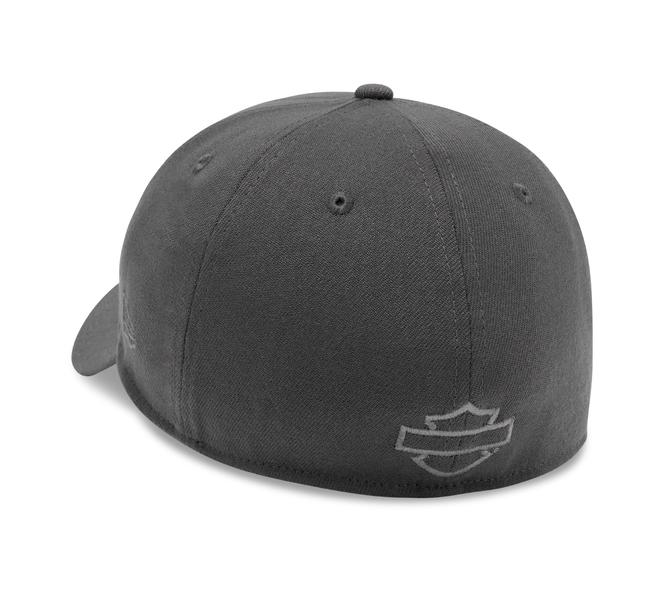 H-D Tonal Logo Fitted 39THIRTY Baseball Hat - Black - Image 3