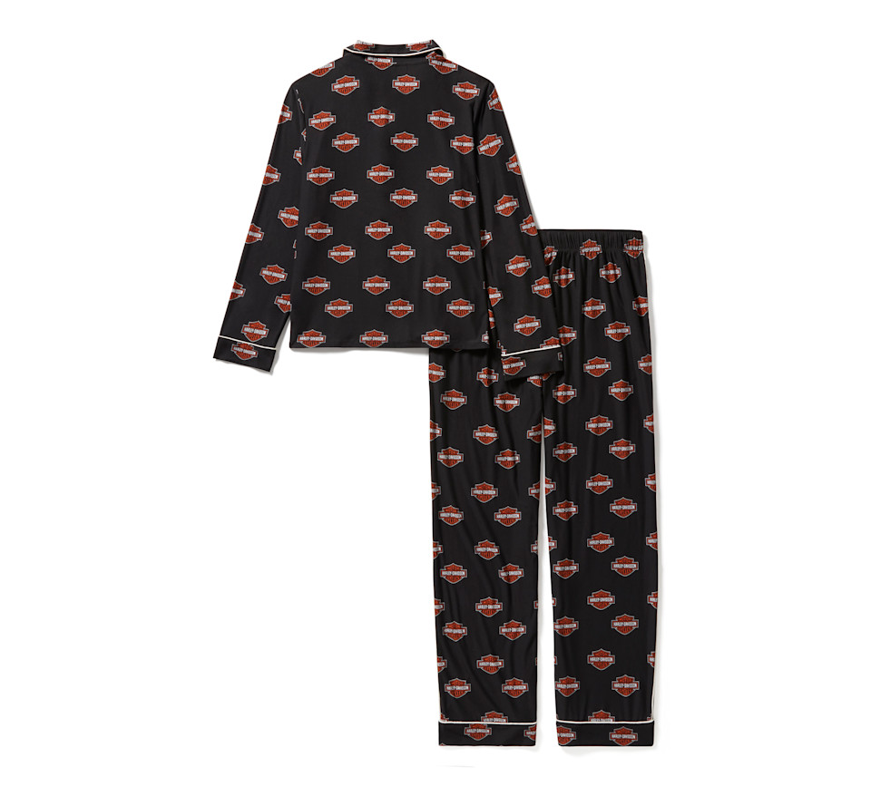 Women's Bar & Shield Button Front Pajama Set - Image 2