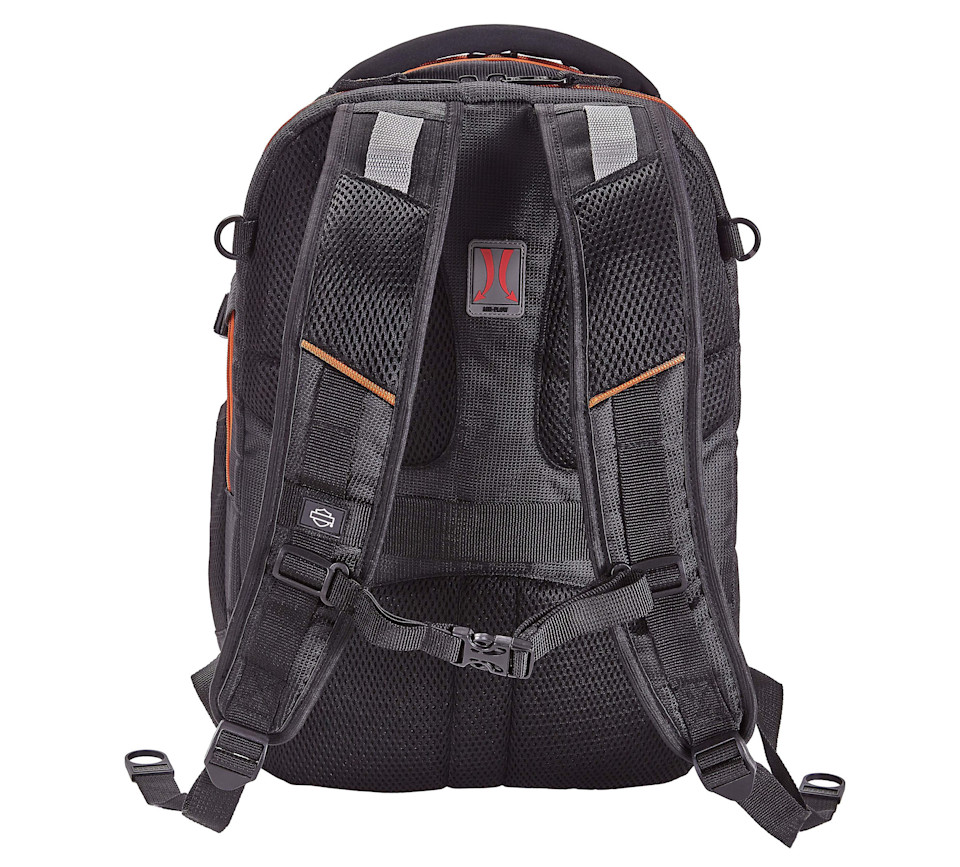 Renegade II" USB Backpack - Rust/Black - Image 4