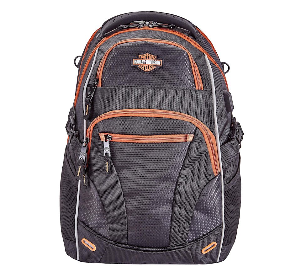 Renegade II" USB Backpack - Rust/Black